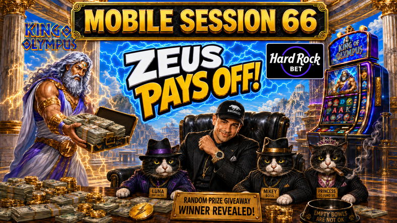🎁⚡ Hard Rock Bet Florida Slots | Mobile Session 66 | King of Olympus Pays Off + $25 Winner! 🏆