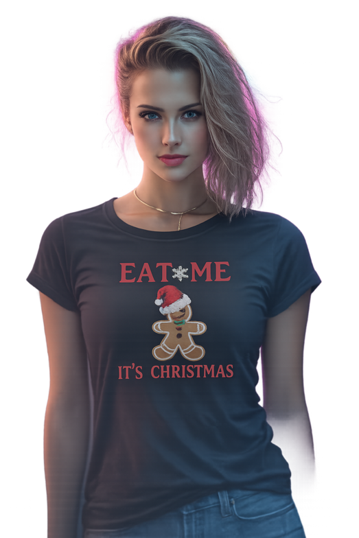 Eat Me It's Christmas Design Essential T-Shirt  Designed and sold by  Michael Branco