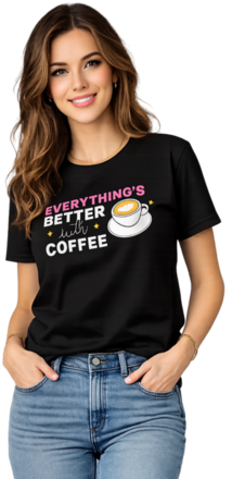  Everything's Better With Coffee Classic T-Shirt  Designed and sold by  Michael Branco