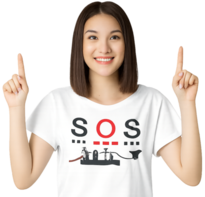 SOS Design by MbrancoDesigns Essential T-Shirt  Designed and sold by  Michael Branco
