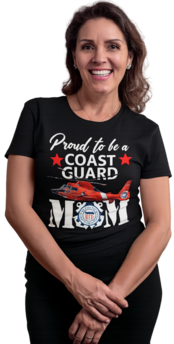 Proud To Be A Coast Guard Mom Design by  Michael Branco