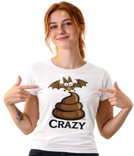 Bat Sh-t Crazy Design by MbrancoDesigns Boxy T-Shirt  Designed and sold by  Michael Branco